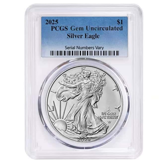 2025 Eagle Privy 1 oz Silver American Eagle PCGS GEM Unc