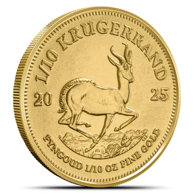 2025 South Africa 1/10 oz Gold Krugerrand BU