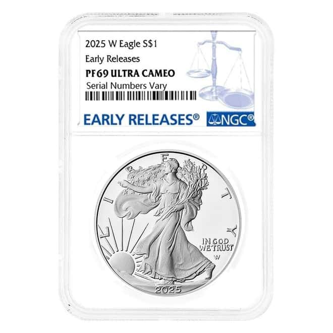 2025-W 1 oz Proof Silver American Eagle NGC PF 69 UC ER