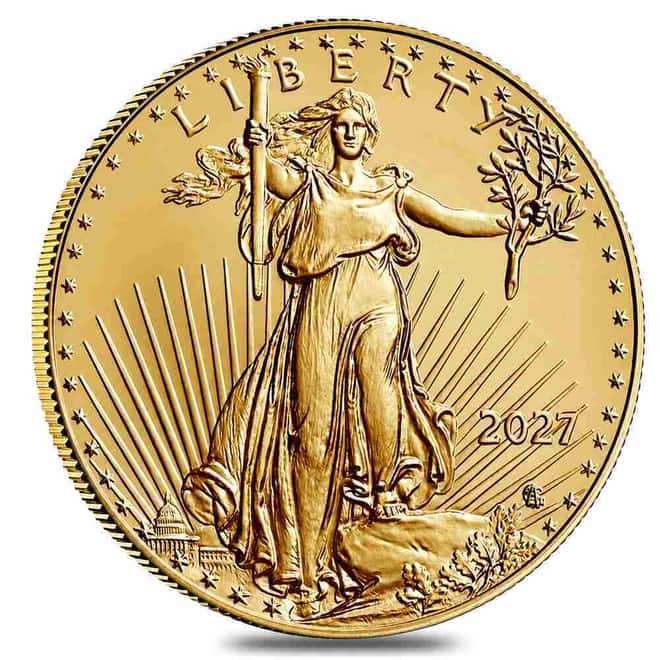 2027 1/2 oz Gold American Eagle $25 Coin BU