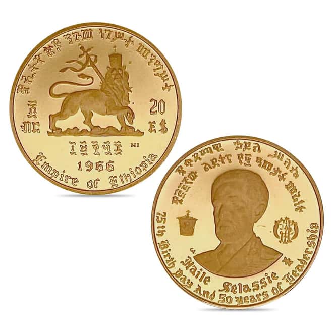 1966 Ethiopia 4.39 oz Haile Selassie Gold 5-Coin Set (w/Box & COA)