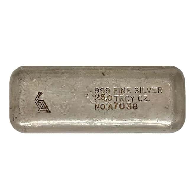 25 oz Golden Analytical Silver Bar .999 Fine