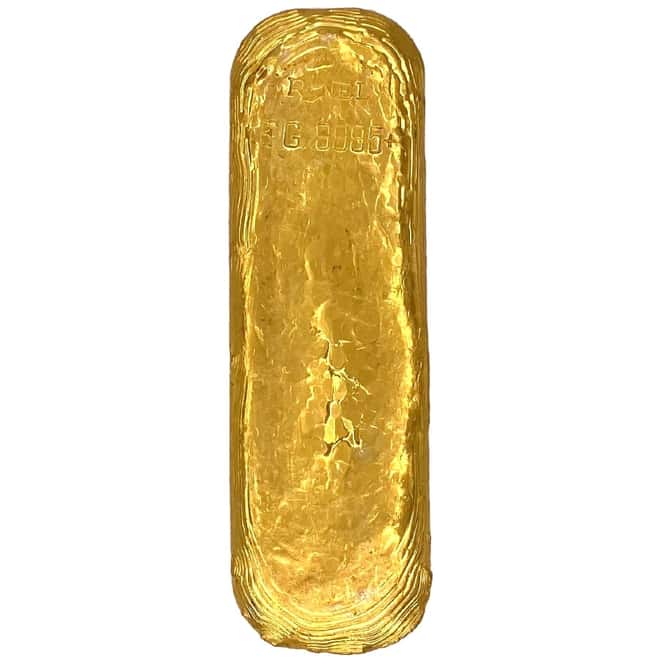 10.5 oz Ronel Gold Bar .9995 Fine (Cast)