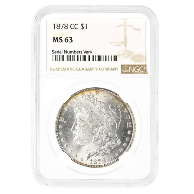 1878-CC Morgan Silver Dollar $1 NGC MS 63