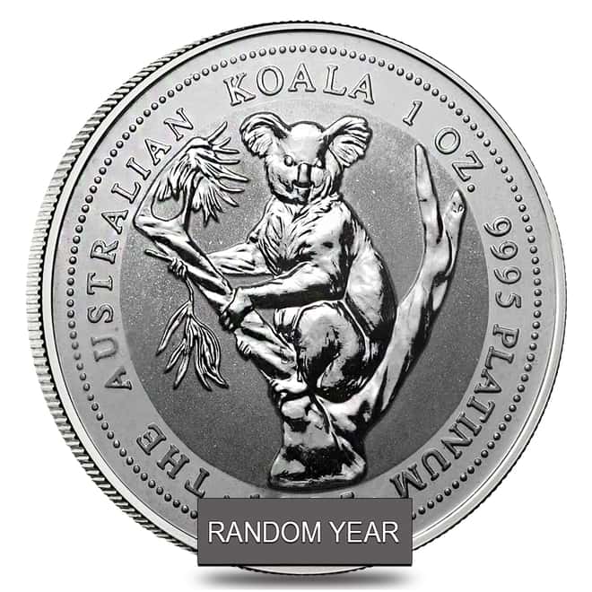 1 oz Platinum Australian Koala Coin BU (Random Year)