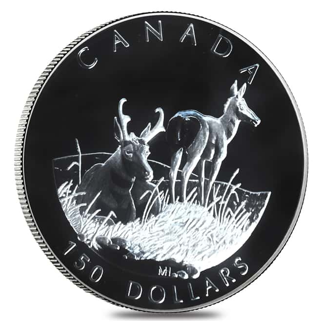 2000 Canada 1.85 oz Proof Platinum Pronghorn Antelope .9995 Fine 4-Coin Set (w/Box & COA)