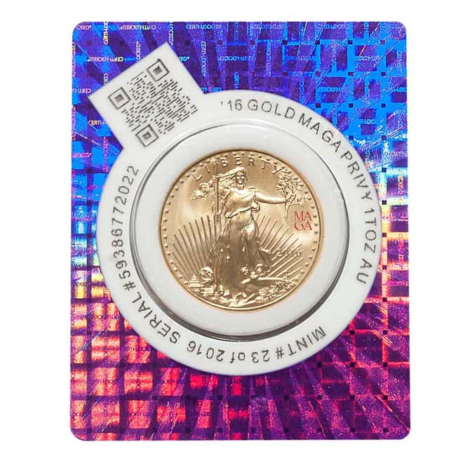 2016 1 oz Gold American Eagle $50 Coin BU (MAGA Privy)