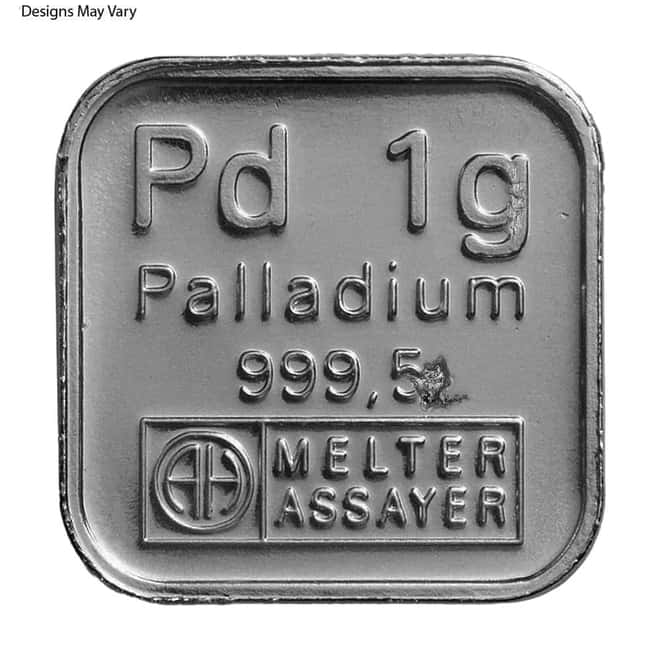 1 Gram Generic Palladium Bar .999+ Fine (Secondary Market)