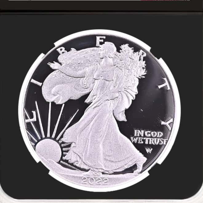 2022-W 1 oz Proof Silver American Eagle NGC PF 70 FDOI (Gaudioso)