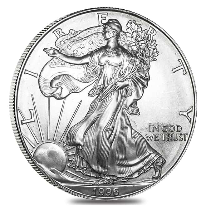 Roll of 20 - 1996 1 oz Silver Eagles Key Date (Circulated)