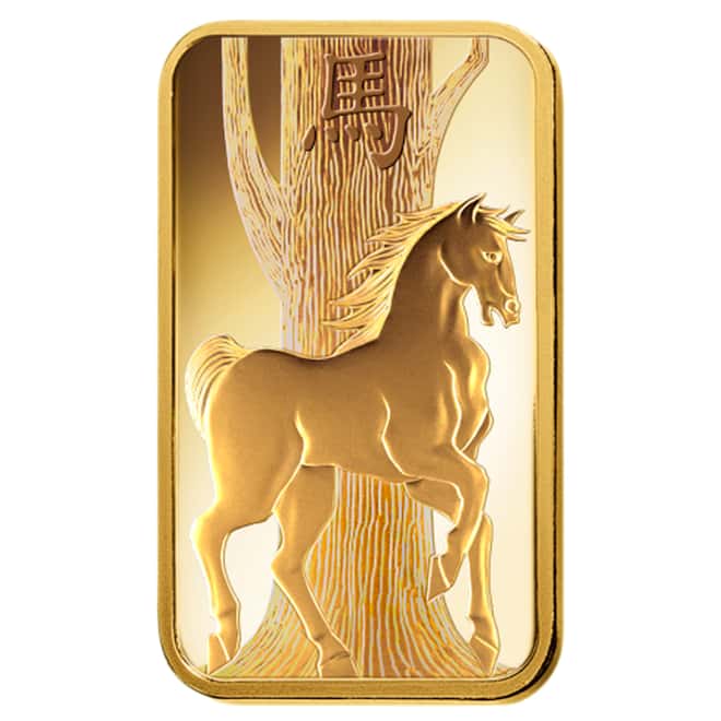 100 gram PAMP Suisse Year of the Horse Gold Bar (In Assay)