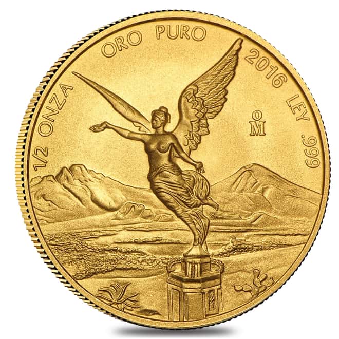 2016 1/2 oz Mexican Gold Libertad Coin BU