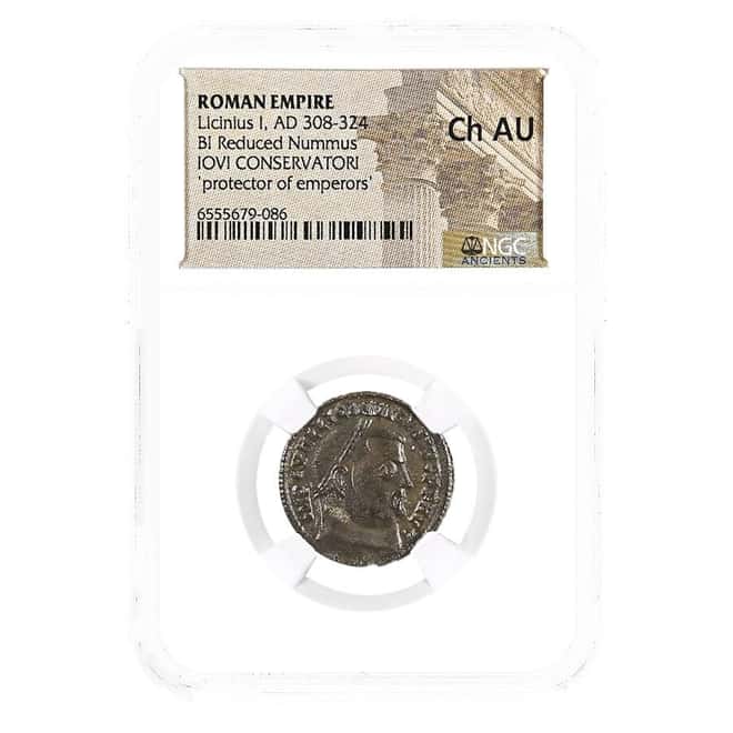 308-324 AD Roman Empire Licinius I BI Nummus Coin NGC Ch AU