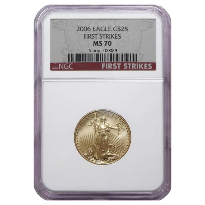 2006 $25 1/2 oz Gold Eagle NGC MS 70 First Strikes