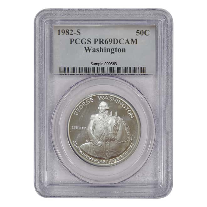 1982-S George Washington Silver Commemorative Half Dollar PCGS PR 69 DCAM