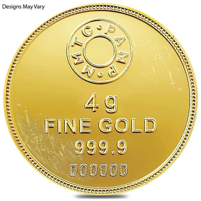 4 Gram Generic Gold Round .999+ Fine (Secondary Market)