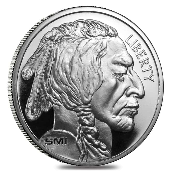 Roll of 20 - 1 oz Silver Buffalo Design Generic Rounds .999 Fine