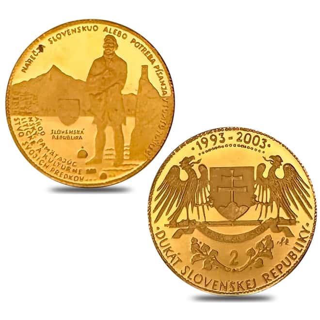 2003 Slovakia 10th Ann. of the Slovak Republic Gold Ducat 4-Coin Set
