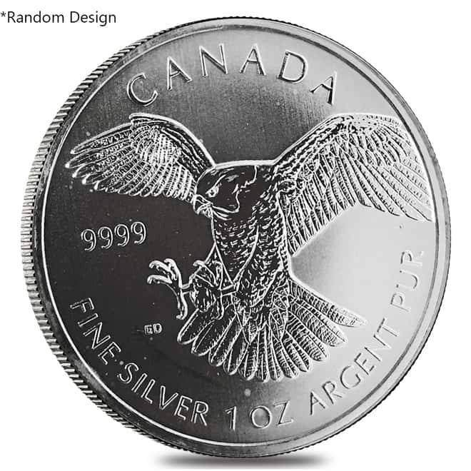 1 oz Silver Royal Canadian Mint $5 Coin Random Design (Milky, Cull, Damaged, Circulated, Cleaned)