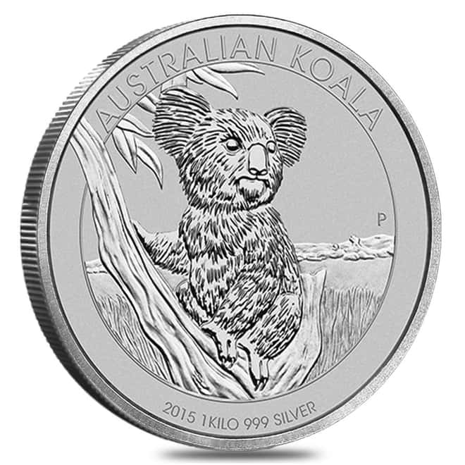 2015 1 Kilo Silver Australian Koala .999 Fine (In Capsule)