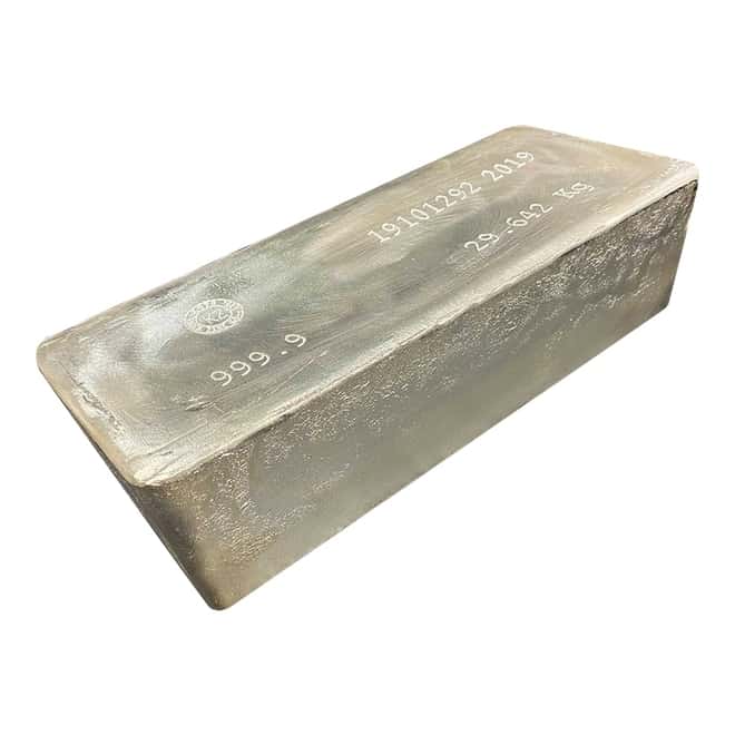 1000 oz (+/-) COMEX Deliverable Silver Bar .999+ Fine