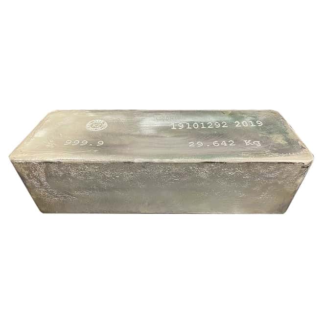 1000 oz (+/-) COMEX Deliverable Silver Bar .999+ Fine