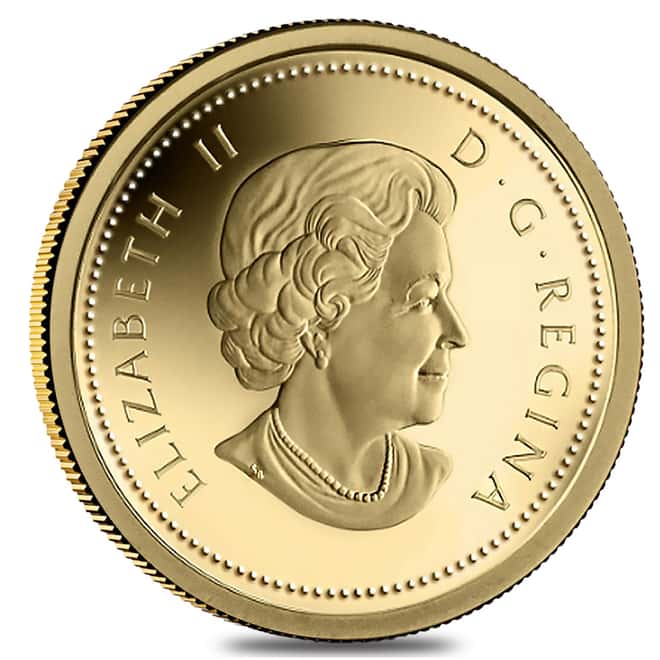 2014 1/25 oz Gold Canadian Classic Beaver 50 Cents Proof Coin .9999 Fine (w/Box & COA)