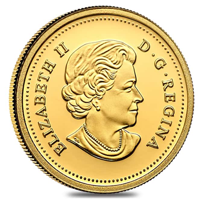 2014 1/25 oz Gold Canadian 150th Anniversary of Quebec 50 Cents Proof Coin .9999 Fine (w/Box & COA)