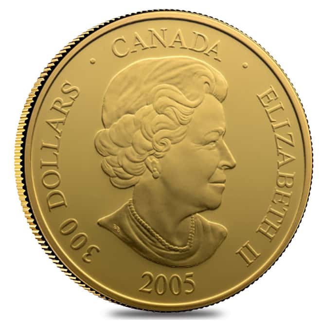 2005 Canada $300 Implementation of Standard Time 45 gram 14 K Proof Gold Coin (w/Box & COA)