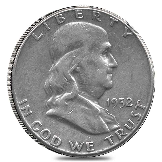$100 Face Value Bag - 200 Coins - 90% Silver Franklin Half Dollars 50c (Circulated)