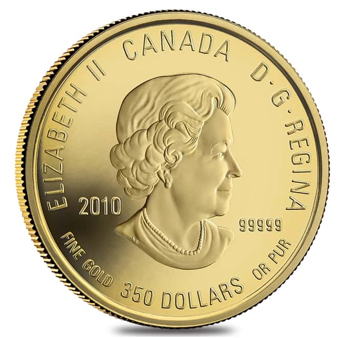 2010 Canada 1.125 oz $350 Prairie Crocus Proof Gold Coin .99999 Fine (w/Box & COA)