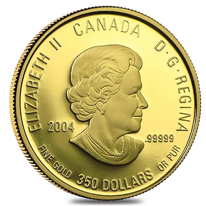 2004 Canada 1.125 oz $350 Fireweed Proof Gold Coin .99999 Fine (w/Box & COA)