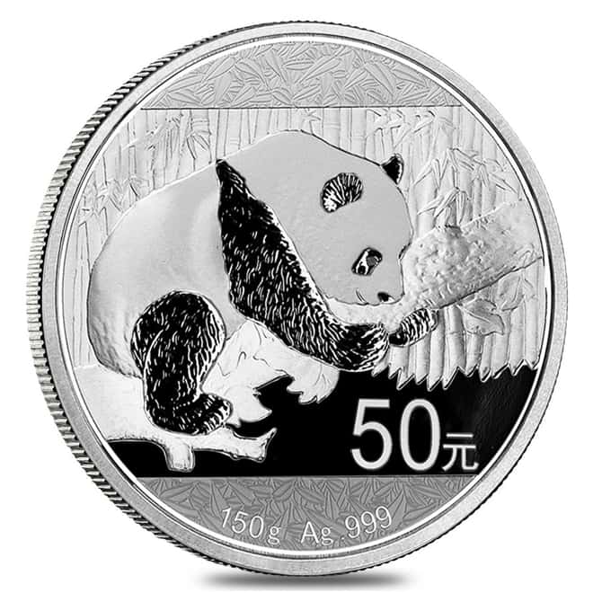 2016 150 gram Chinese Silver Panda 50 Yuan .999 Fine Proof (w/Box & COA)