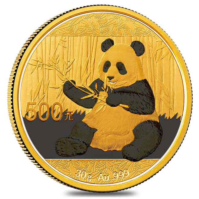 2017 30 Gram Chinese Gold Panda 500 Yuan .999 Fine BU (Sealed)