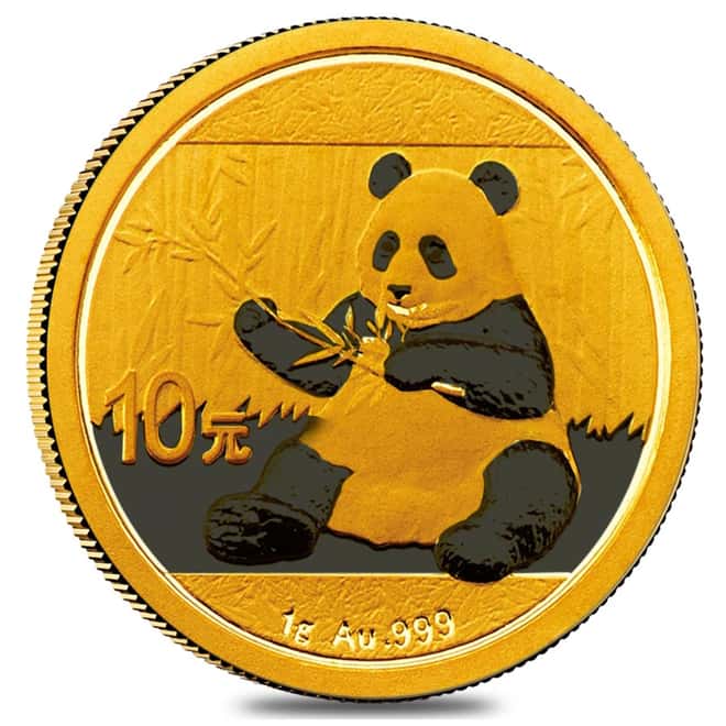 2017 1 Gram Chinese Gold Panda 10 Yuan NGC MS 69 Early Releases