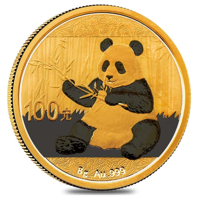 2017 8 Gram Chinese Gold Panda 100 Yuan NGC MS 70 Early Releases