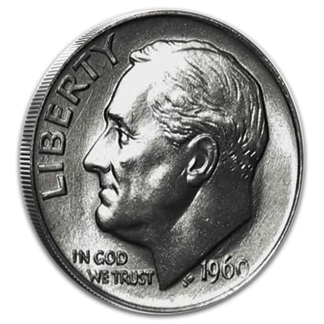 $100 Face Value Bag - 1000 Coins - 90% Silver Roosevelt Dimes 10c (Random Year, BU)