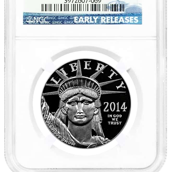 2014-W 1 oz $100 Proof Platinum American Eagle NGC PF 70 UCAM ER