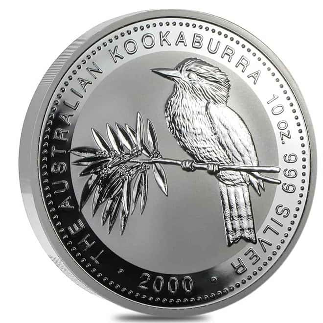 2000 10 oz Silver Australian Kookaburra Perth Mint BU