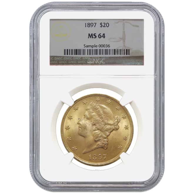 1897 $20 Liberty Gold Double Eagle NGC MS 64