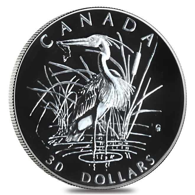 2002 Canada 1.85 oz Proof Platinum Great Blue Heron .9995 Fine 4-Coin Set (w/Box & COA)