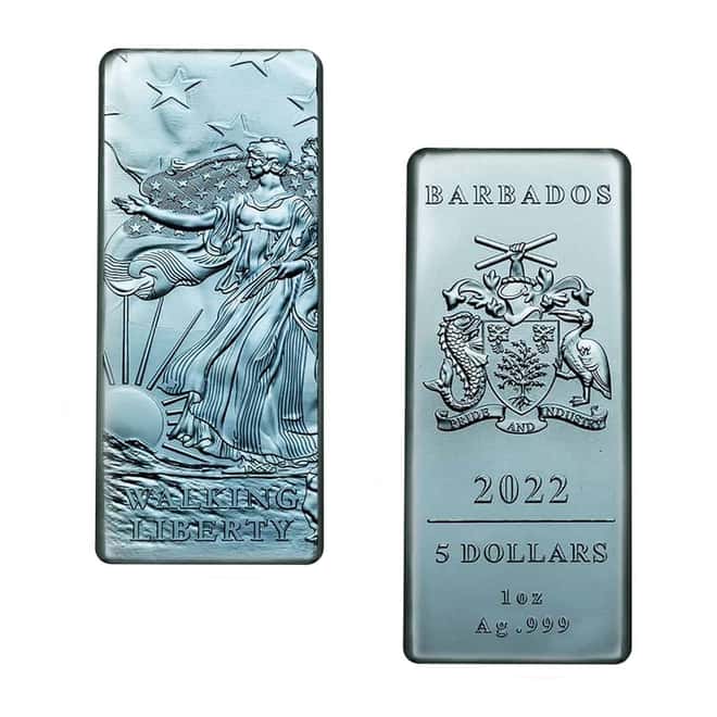 2022 Barbados 4 x 1 oz Silver The Lady Liberty 4-Coin Set (w/Box & COA)