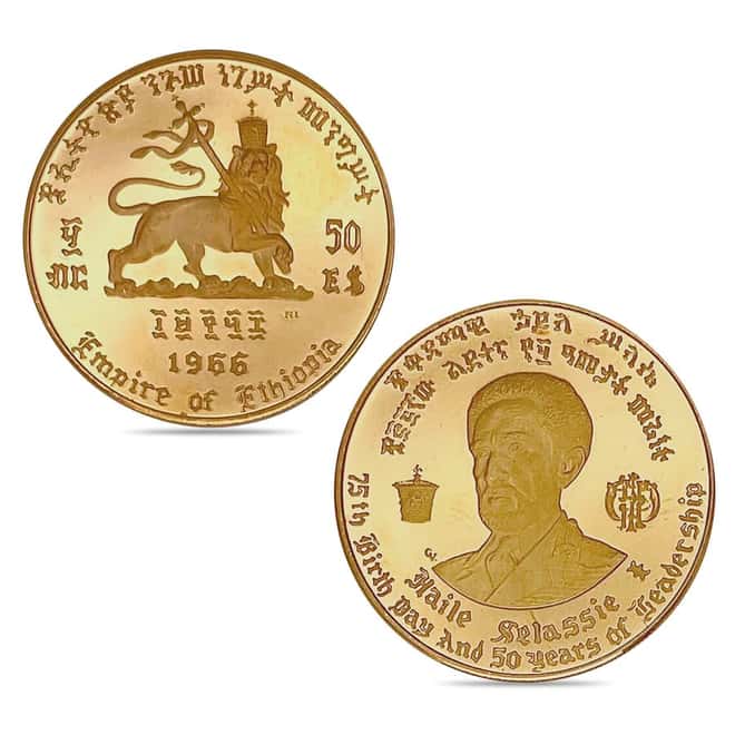 1966 Ethiopia 4.39 oz Haile Selassie Gold 5-Coin Set (w/Box & COA)