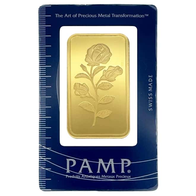 50 Gram PAMP Suisse Rosa Gold Bar .9999 Fine (in Assay)