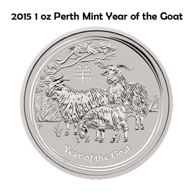 2015 1 oz Silver Australian Year of the Goat .999 Fine NGC MS 69