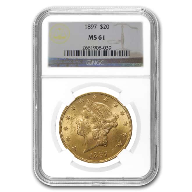 1897 $20 Liberty Gold Double Eagle NGC MS 61