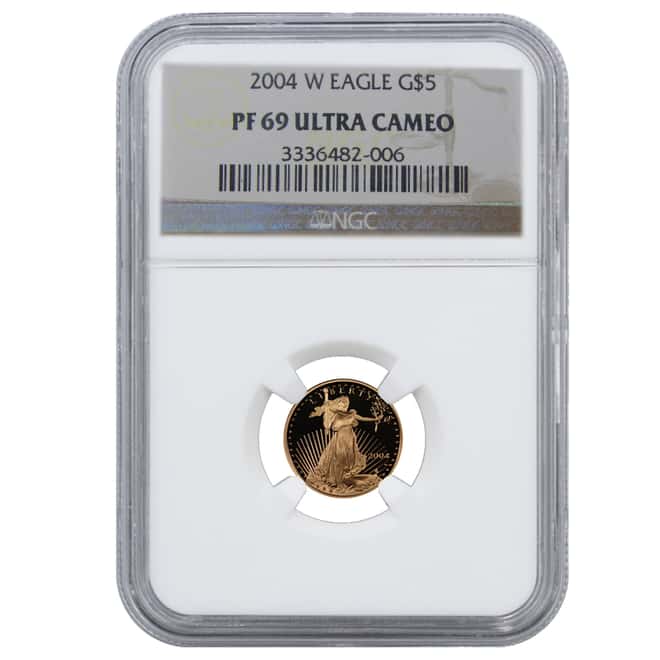 2004 1/10 oz $5 Gold American Eagle Coin NGC PF69 UCAM