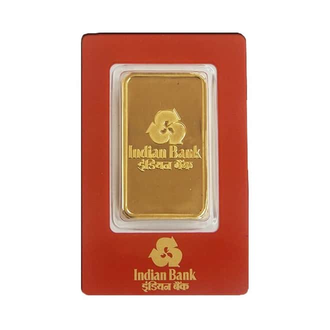 50 gram PAMP Indian Bank Pure Gold Bar 999.9 Fine
