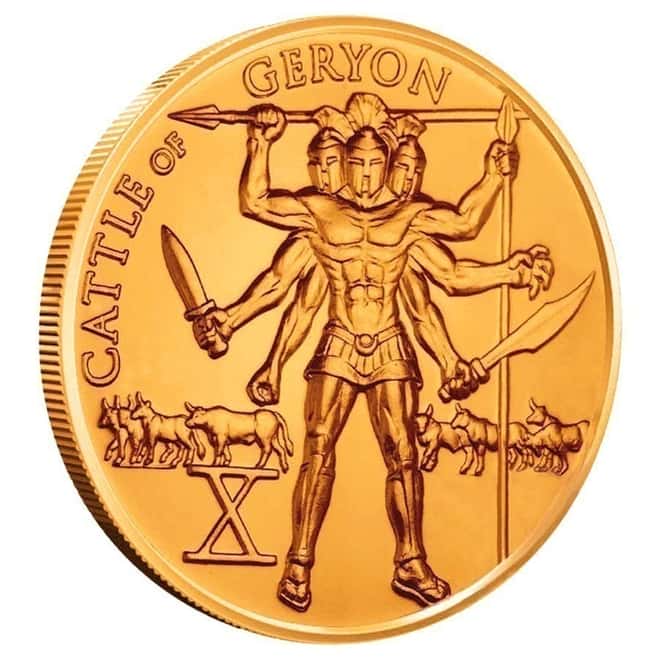1 oz Hercules Tenth Labor - Cattle of Geryon Copper Round