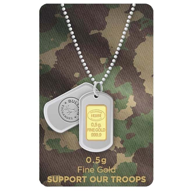 1/2 Gram Gold Bullion Exchanges Army Camouflage Istanbul Gold Refinery (IGR) .9999 Bar (In Assay)
